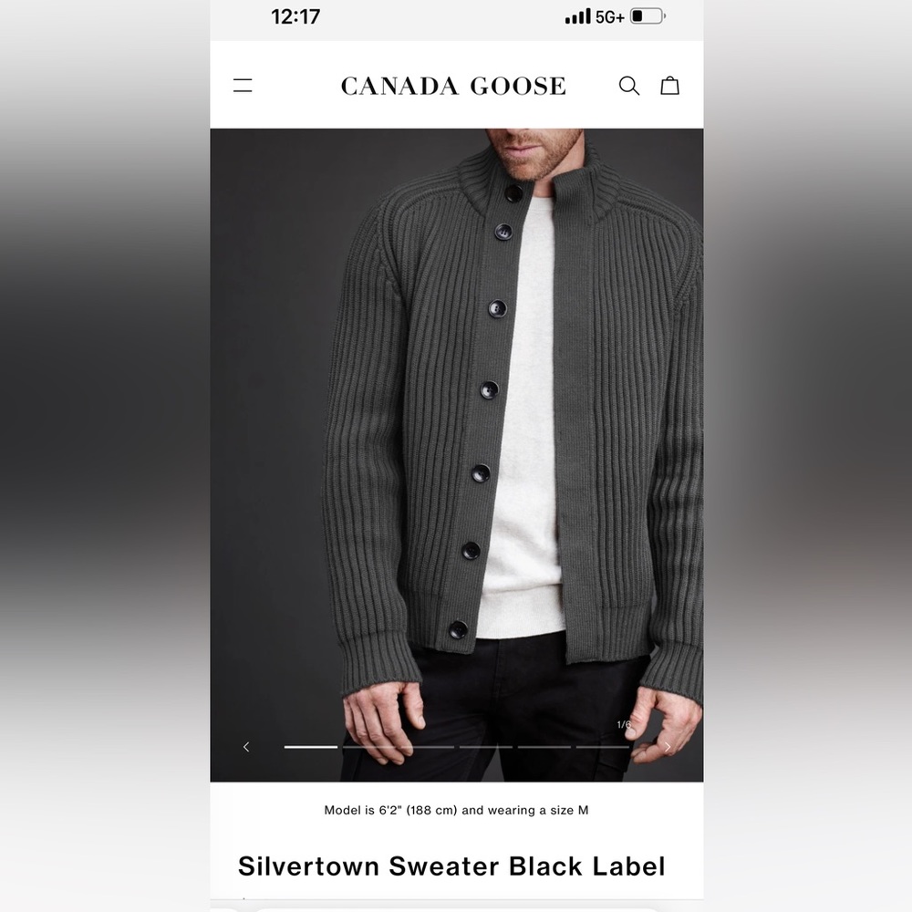 Canada Goose button up very warm cardigan